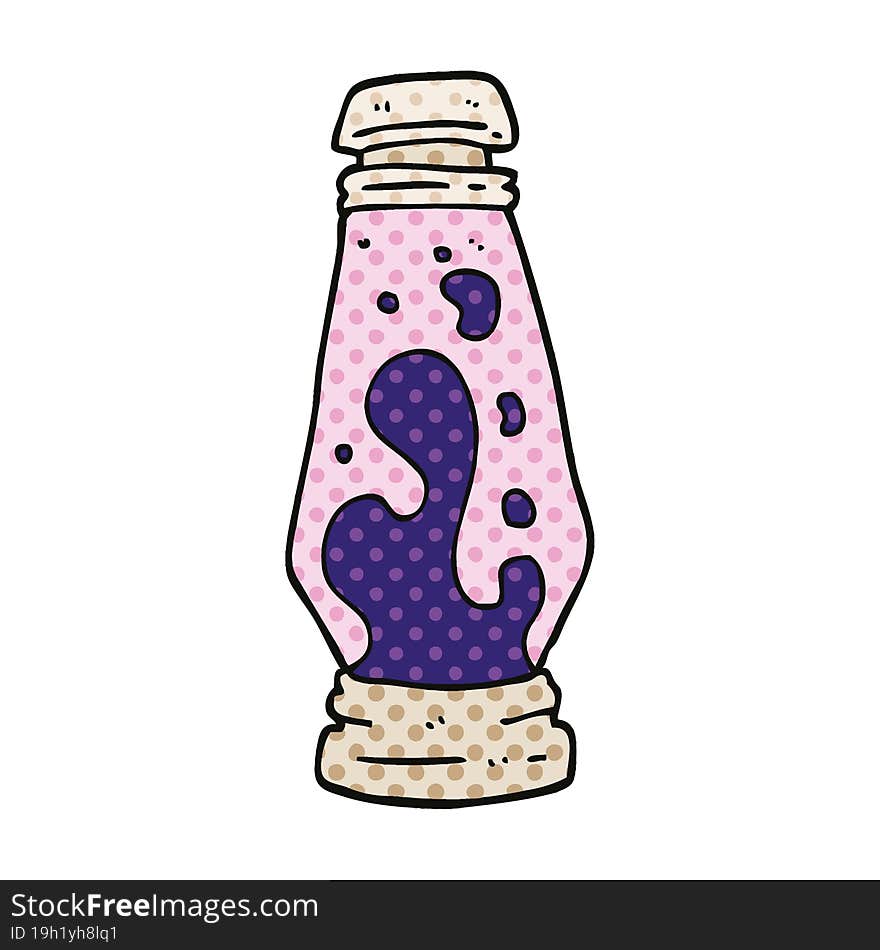 comic book style cartoon lava lamp