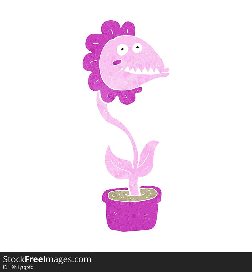 cartoon monster plant