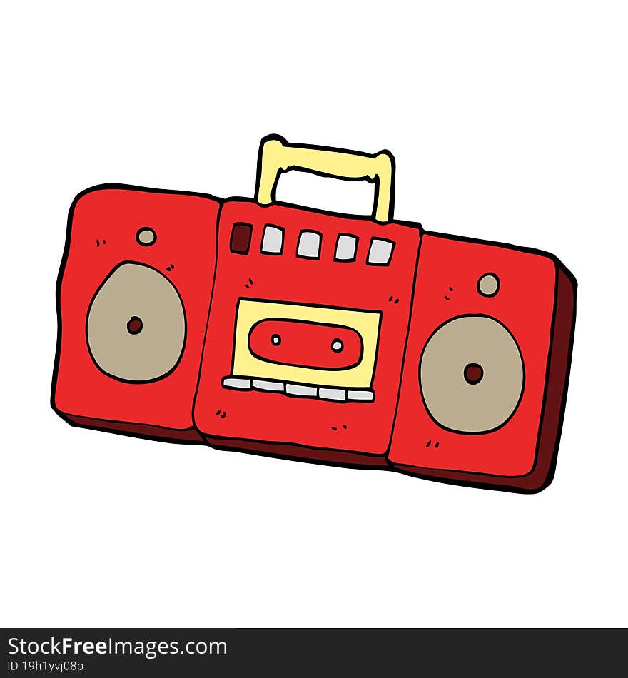 cartoon radio cassette player