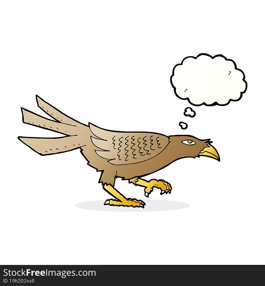 Cartoon Bird With Thought Bubble