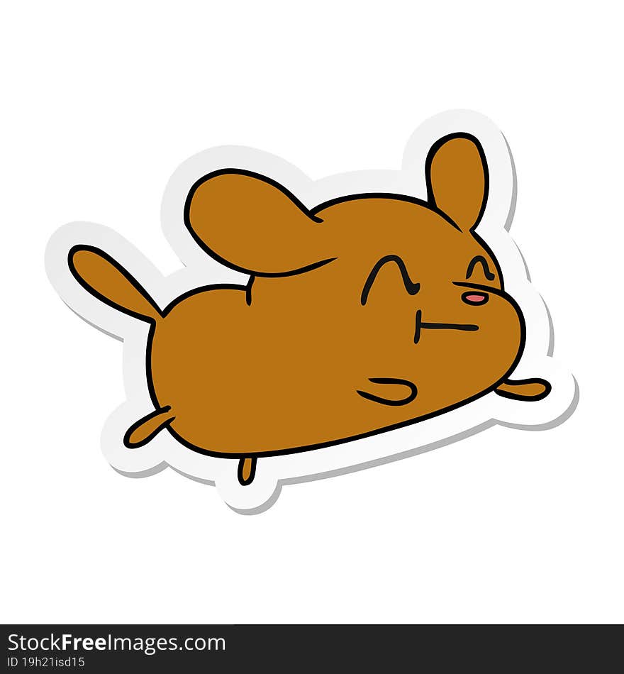 sticker cartoon illustration kawaii of a cute dog. sticker cartoon illustration kawaii of a cute dog