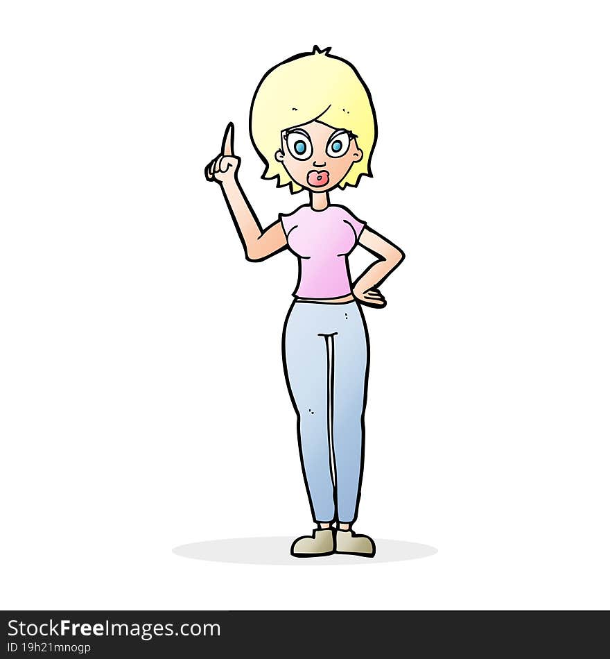 cartoon woman explaining her point