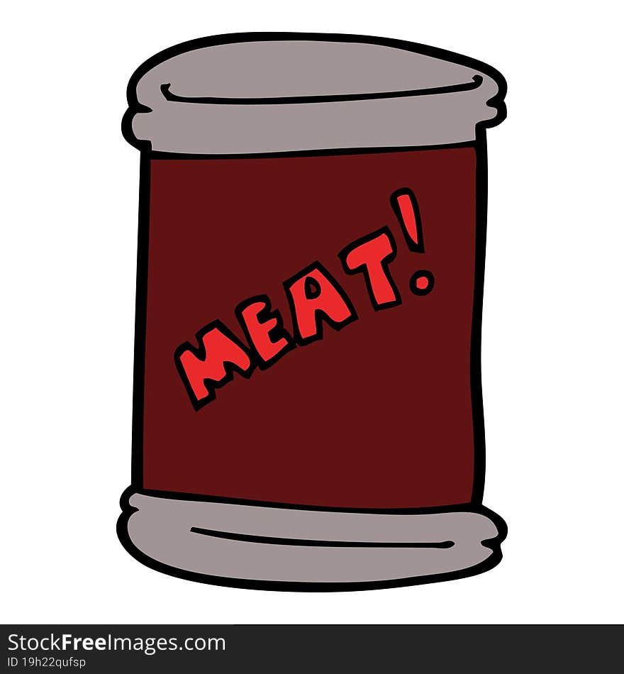 Cartoon Doodle Can Of Meat