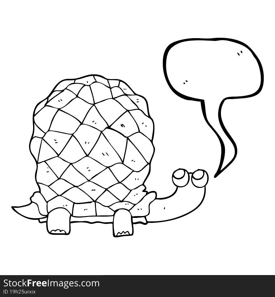 speech bubble cartoon tortoise