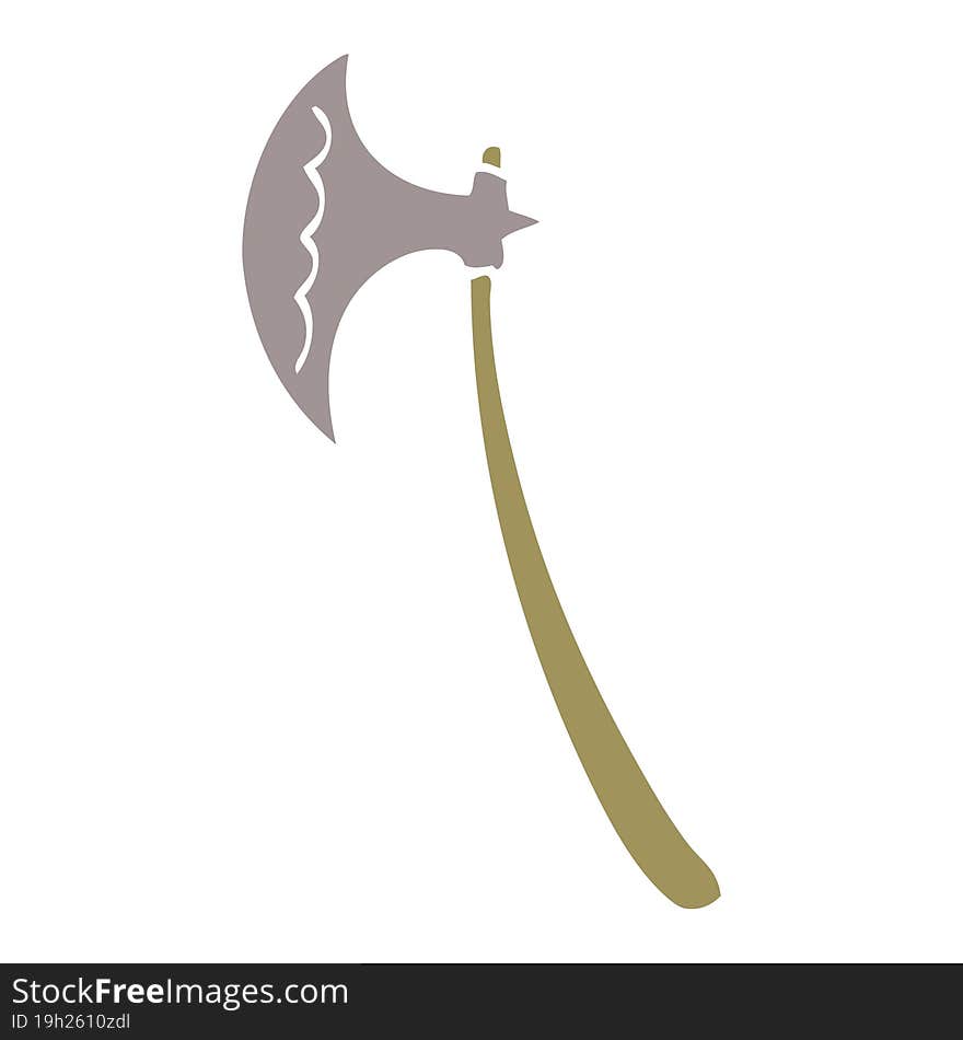 Cartoon Doodle Medieval Axe