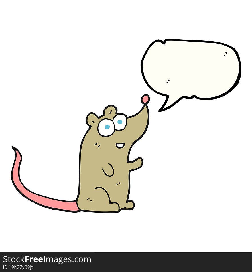 speech bubble cartoon mouse