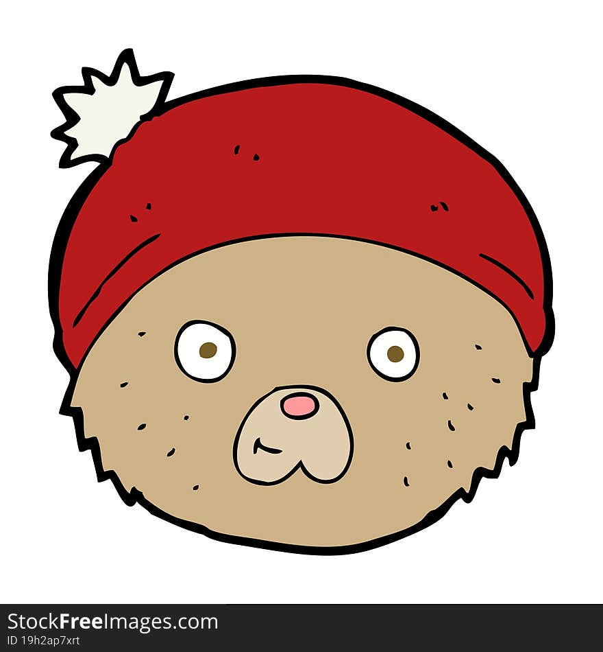 cartoon teddy bear face