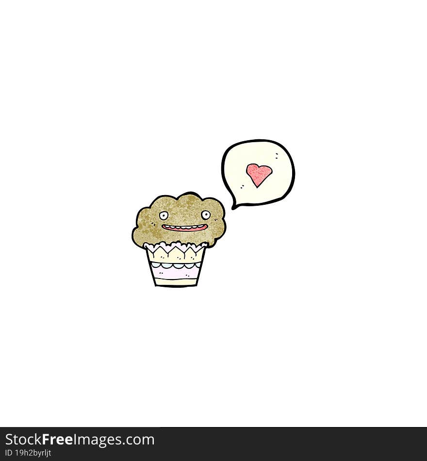 cartoon love muffin