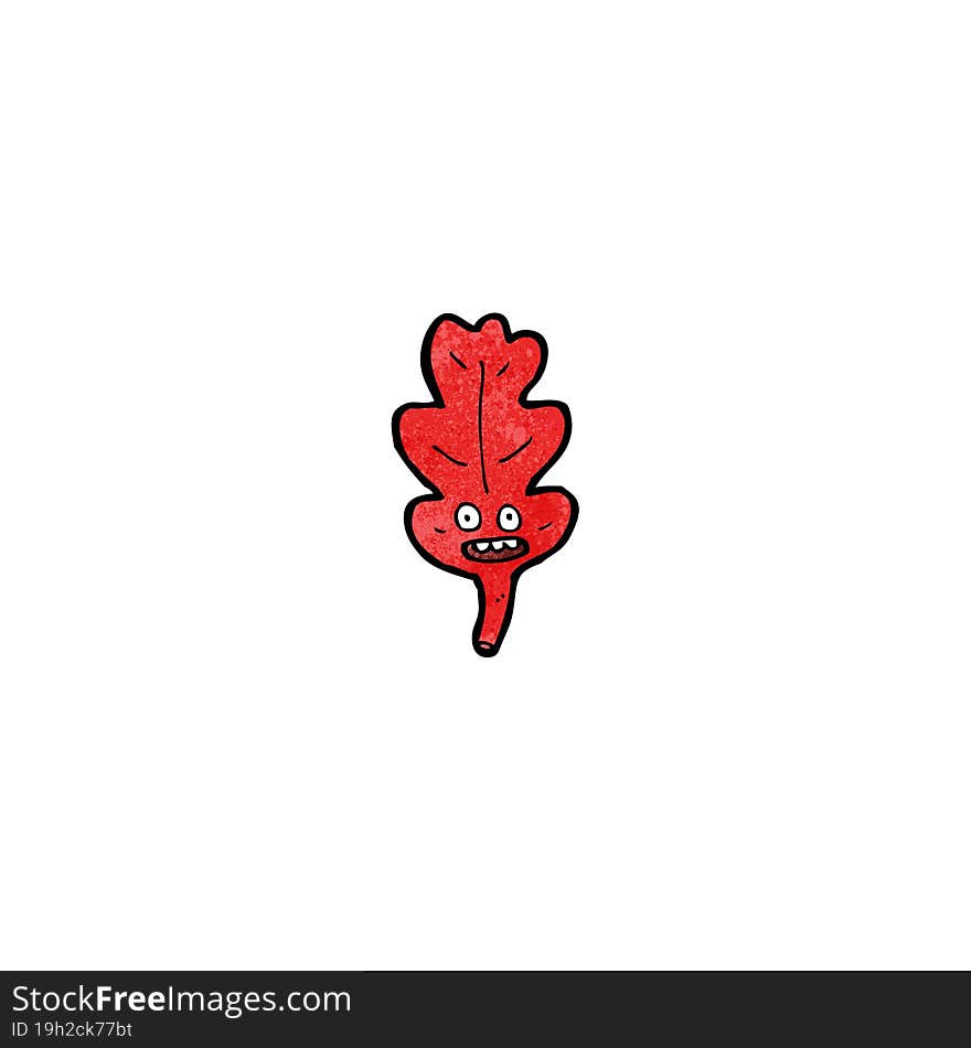 red leaf cartoon character