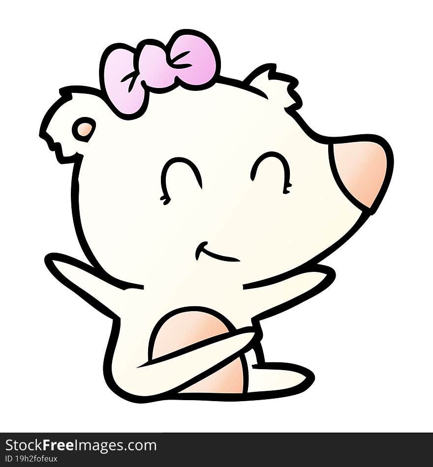 female polar bear cartoon. female polar bear cartoon