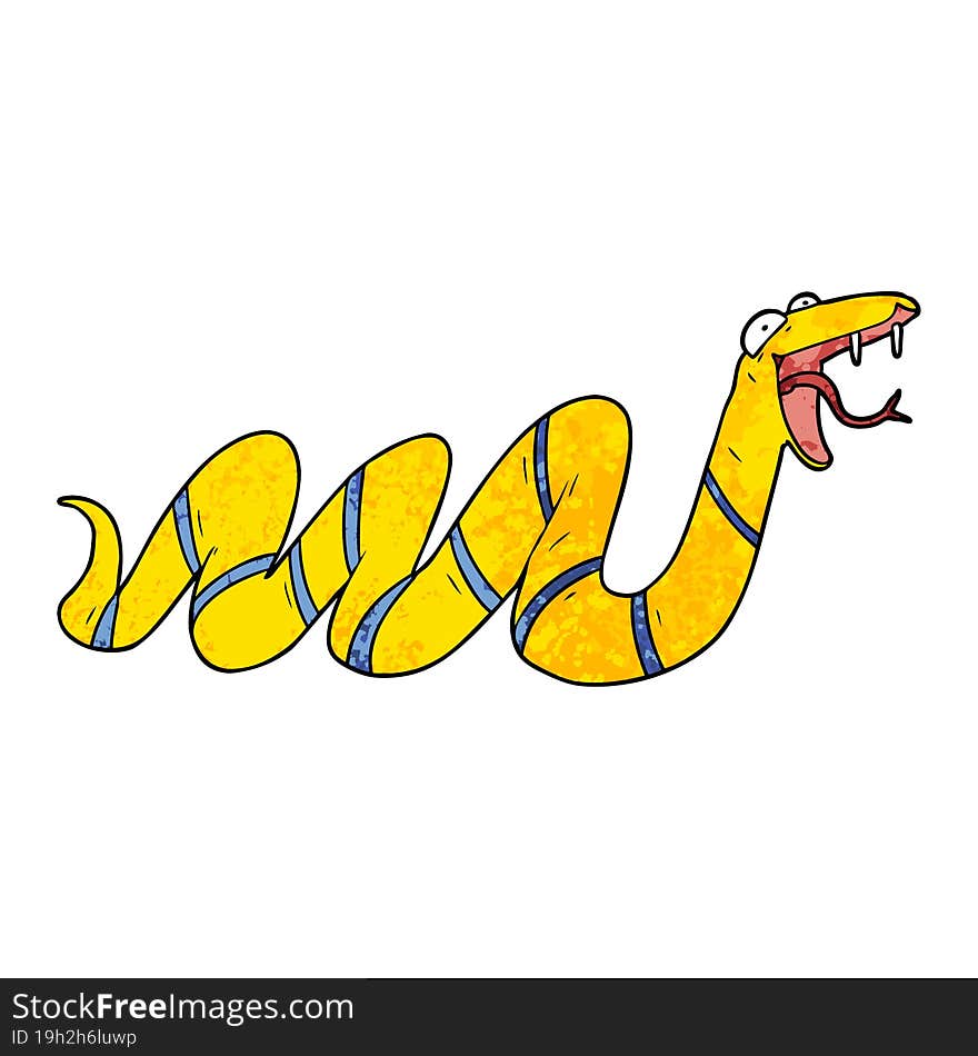 cartoon crawling snake. cartoon crawling snake