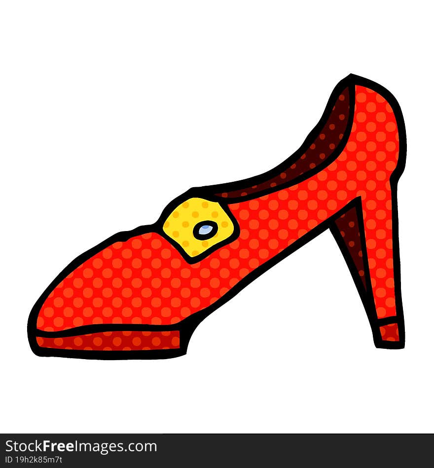 cartoon doodle of a red shoe