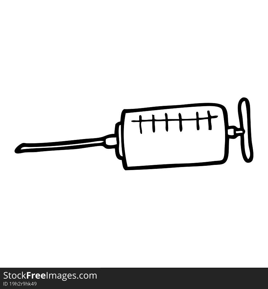 cartoon syringe. cartoon syringe