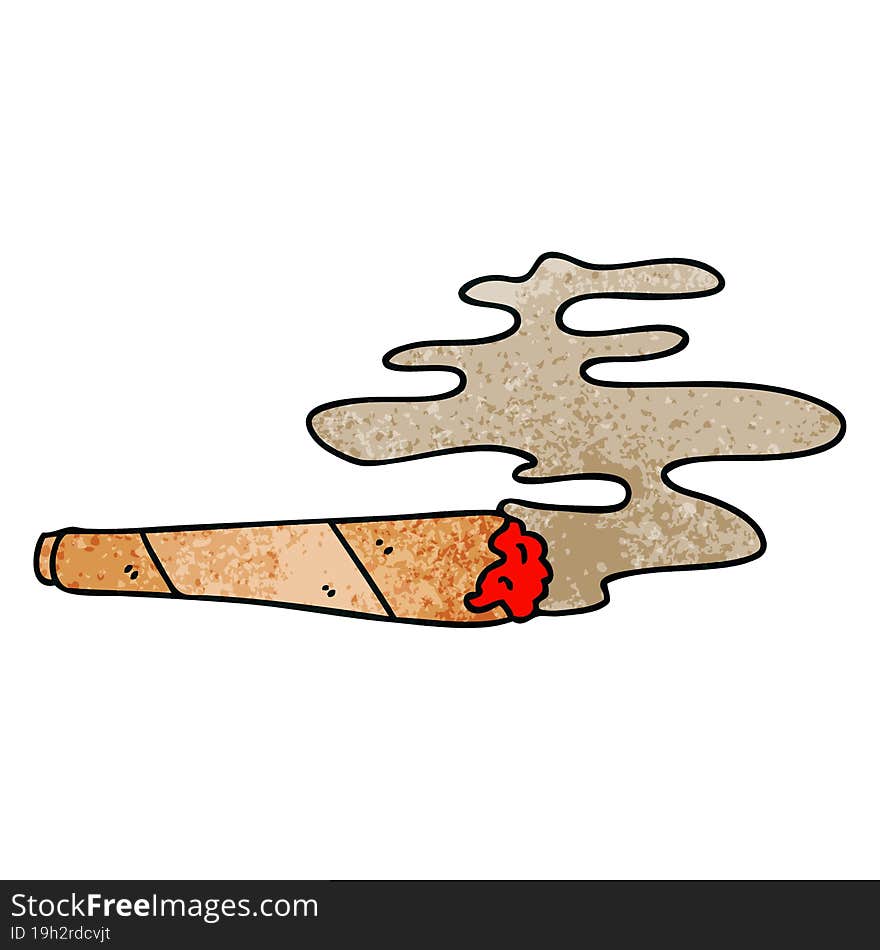 Quirky Hand Drawn Cartoon Lit Joint