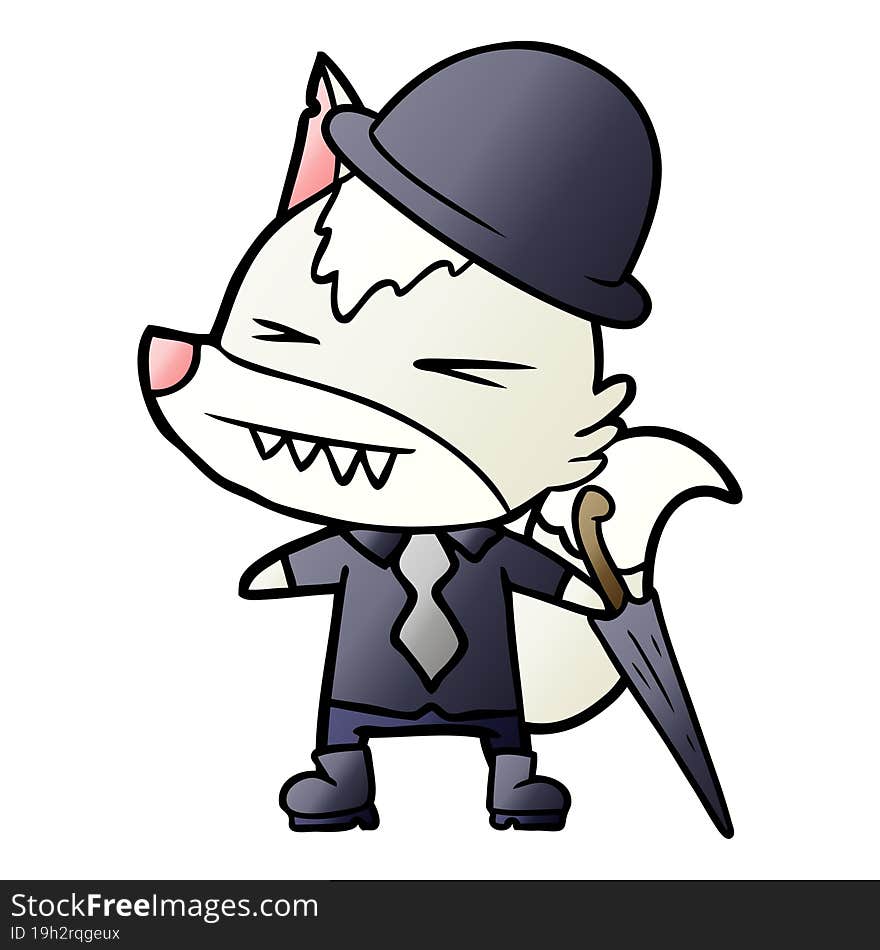 angry wolf boss cartoon. angry wolf boss cartoon