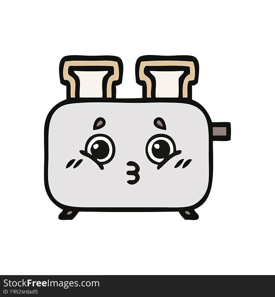 cute cartoon of a of a toaster. cute cartoon of a of a toaster