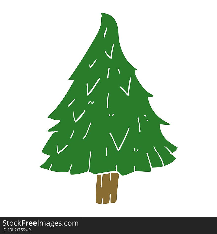 Cartoon Doodle Christmas Tree