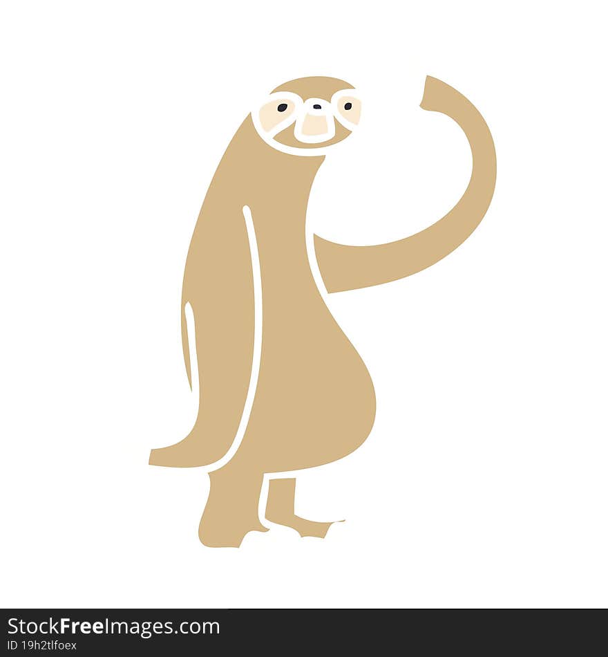 quirky hand drawn cartoon sloth