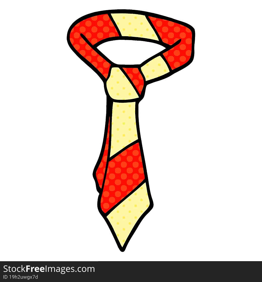 cartoon doodle office tie