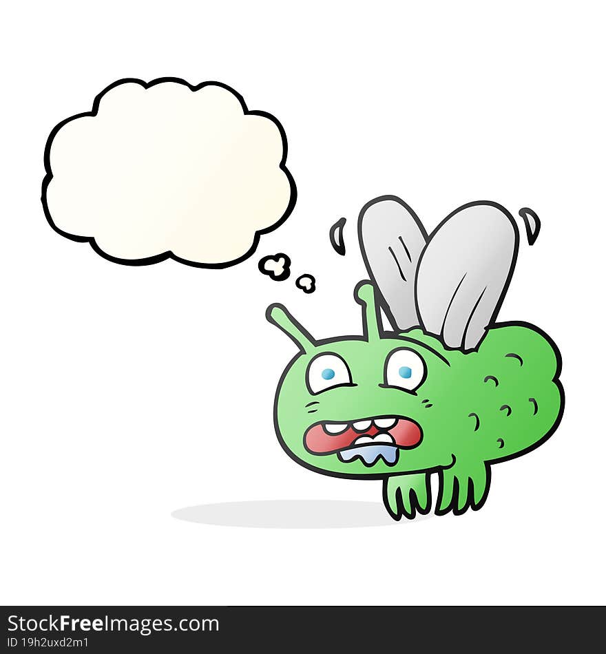 thought bubble cartoon fly