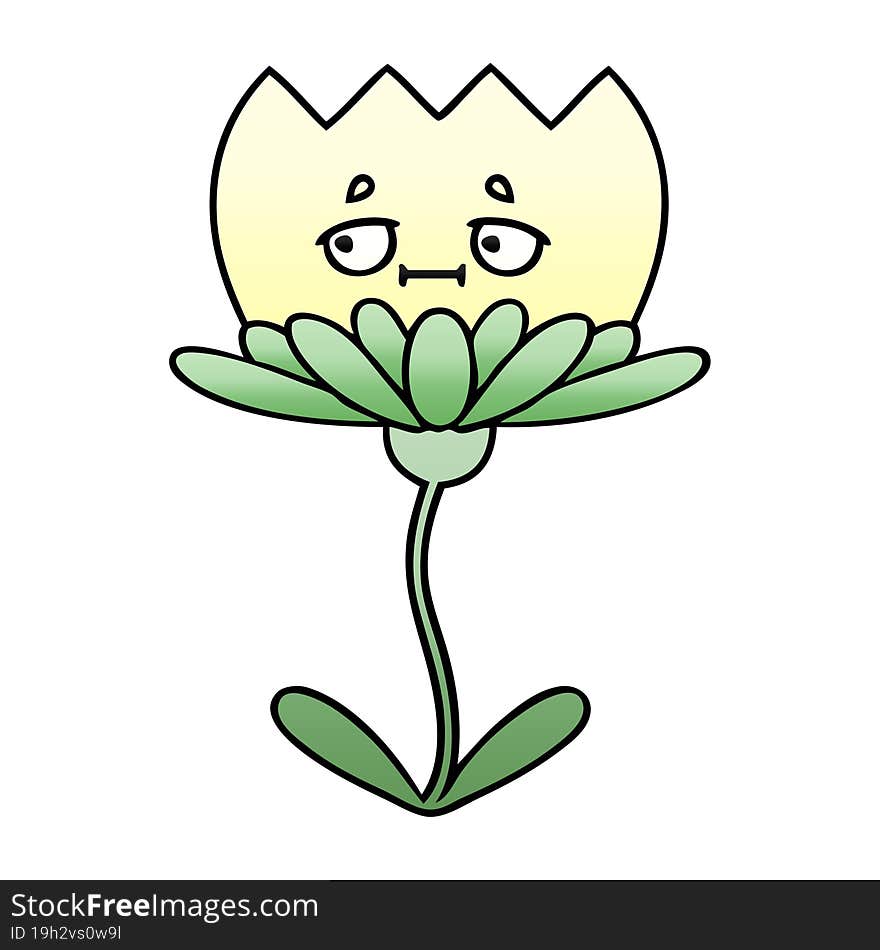 gradient shaded cartoon of a flower