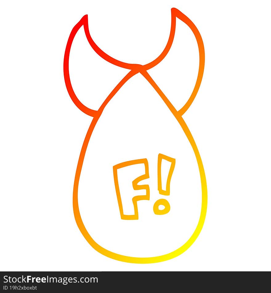 warm gradient line drawing cartoon atomic bomb