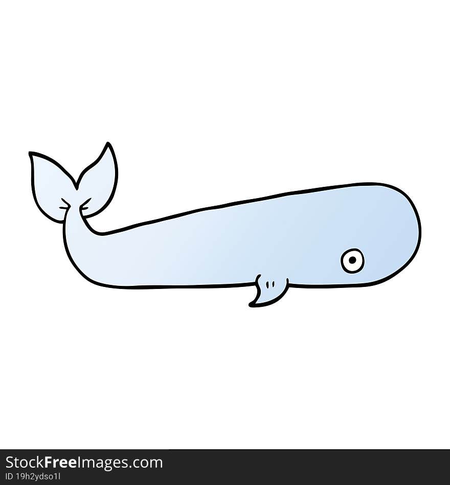 Cartoon Doodle Sea Whale