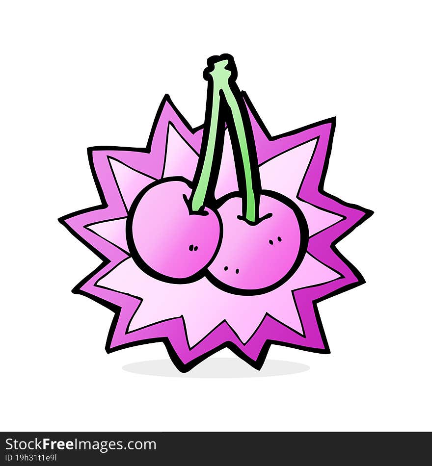 Cartoon Cherries Symbol