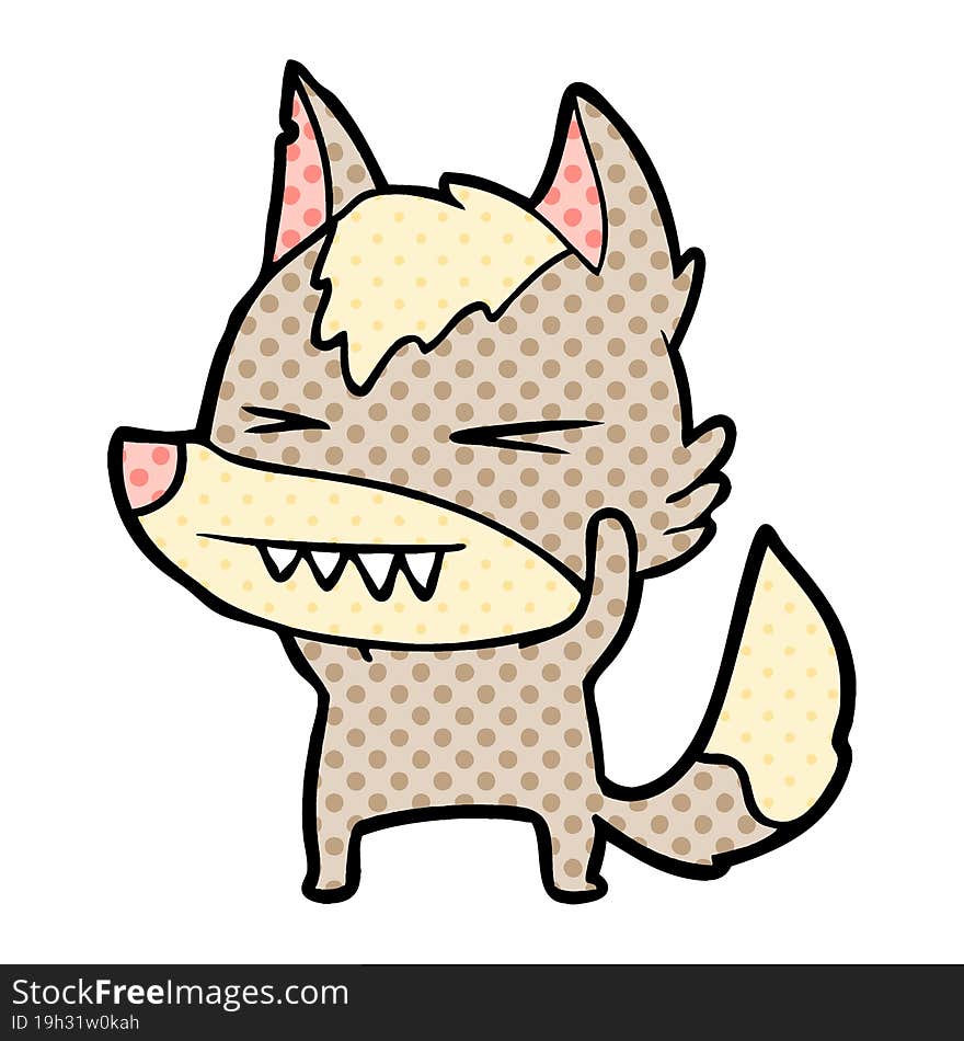 angry wolf cartoon. angry wolf cartoon