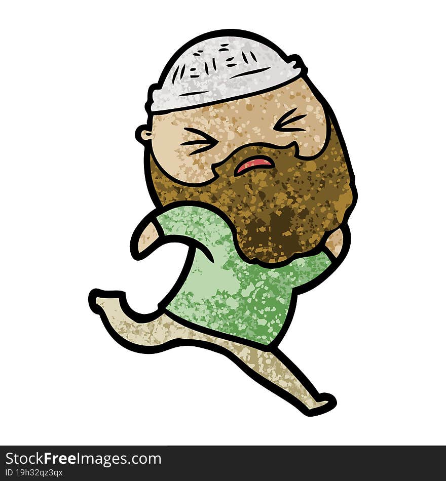 cartoon man with beard. cartoon man with beard