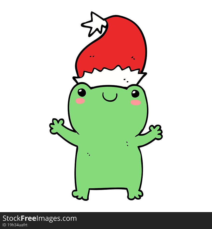 cute christmas frog