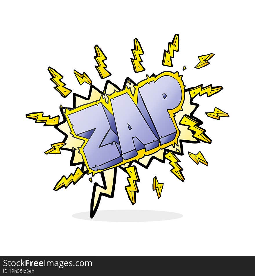 Speech Bubble Cartoon Zap Symbol