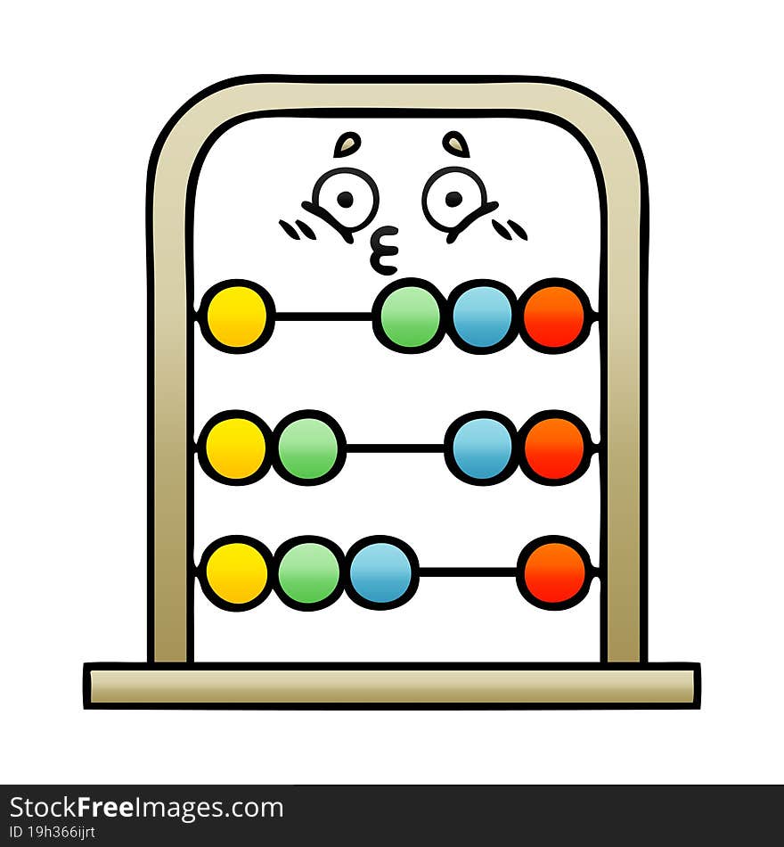 Gradient Shaded Cartoon Abacus