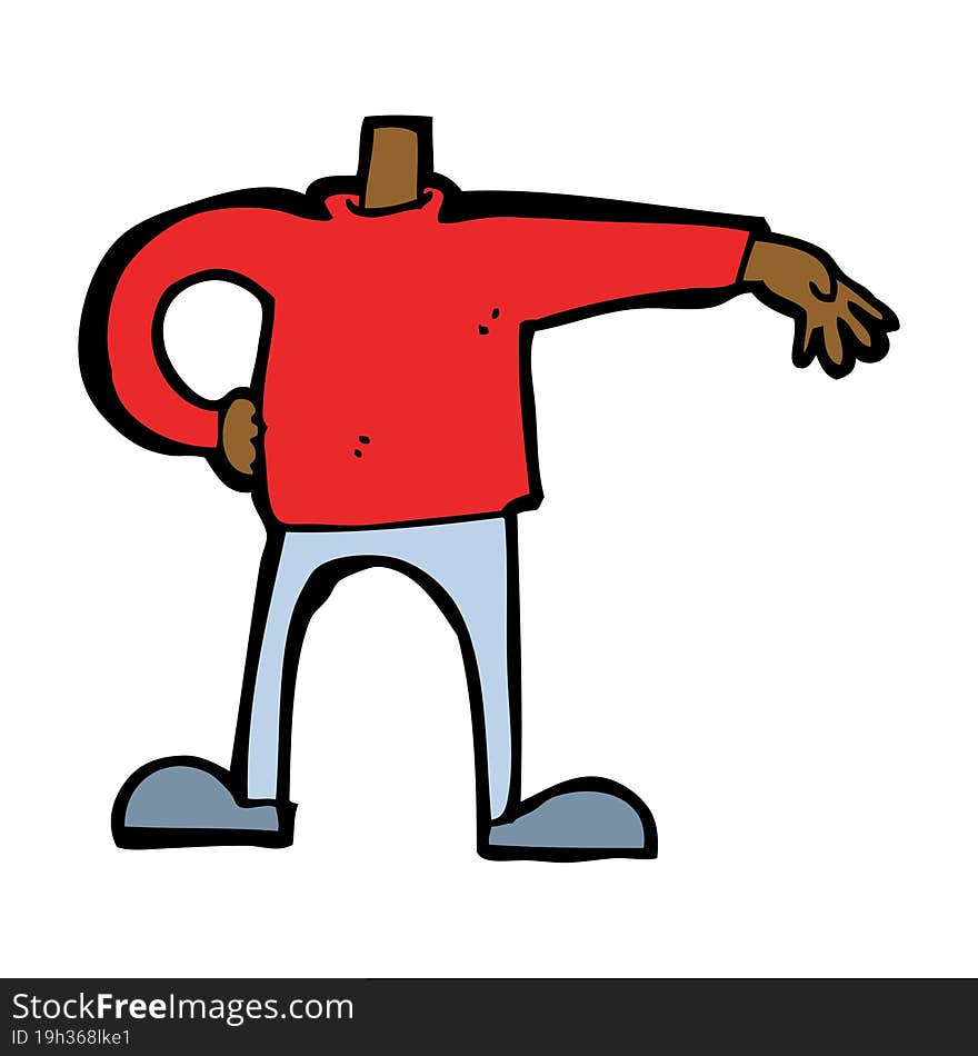 cartoon male body making gesture (mix and match cartoons or add own photos as head