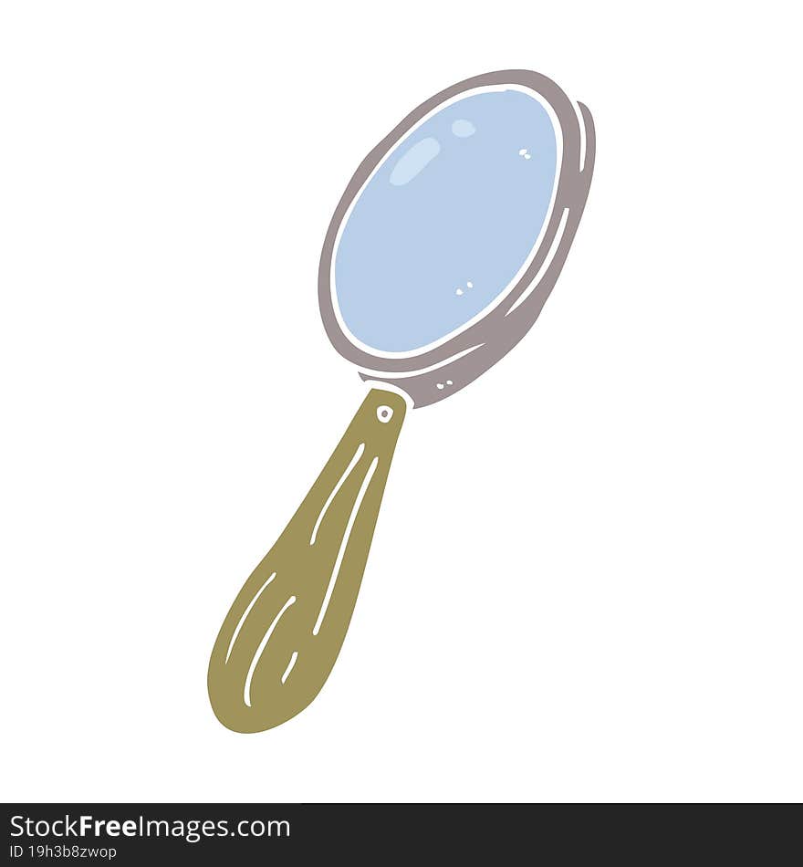 cartoon doodle magnifying glass