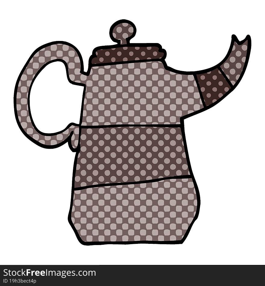 cartoon doodle old kettle