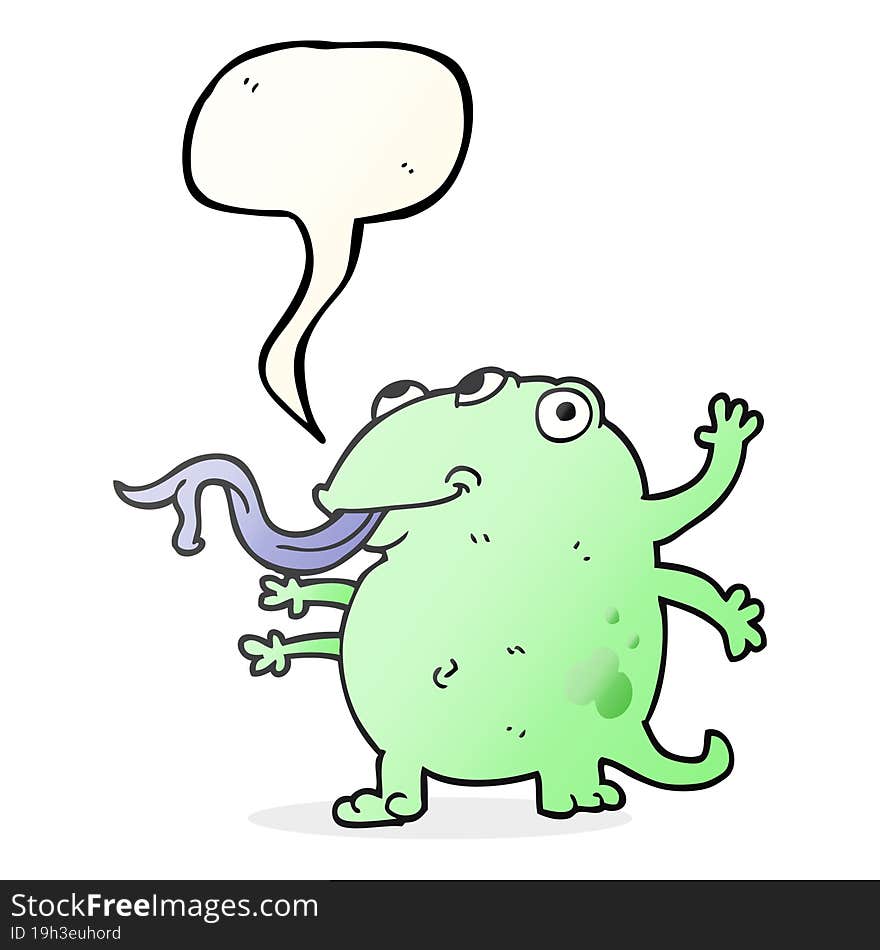 speech bubble cartoon alien