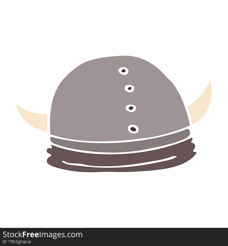 Cartoon Doodle Viking Helmet