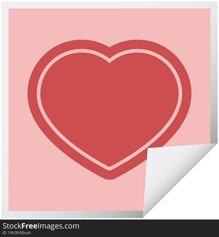 heart symbol graphic square sticker