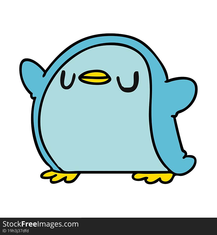 Cartoon Kawaii Of A Cute Penguin