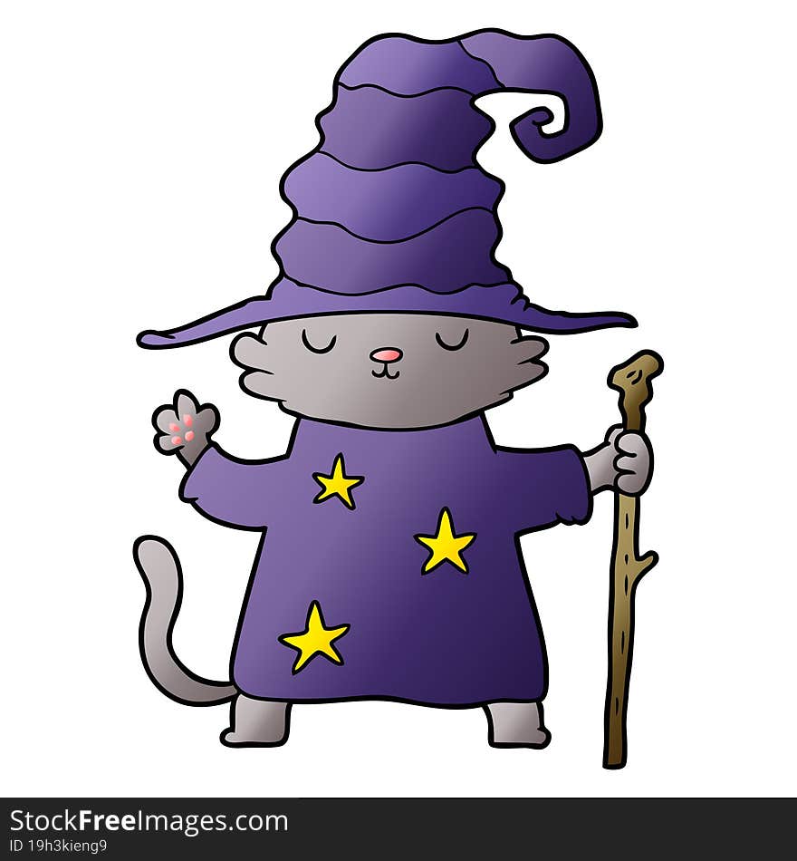 cartoon cat wizard. cartoon cat wizard