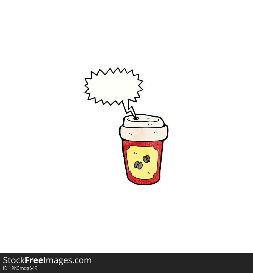 screaming hot coffee cartoon