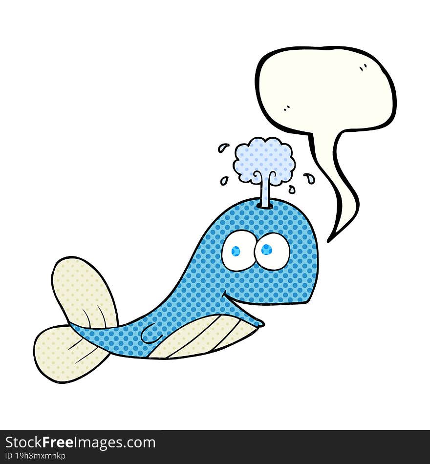 comic book speech bubble cartoon whale