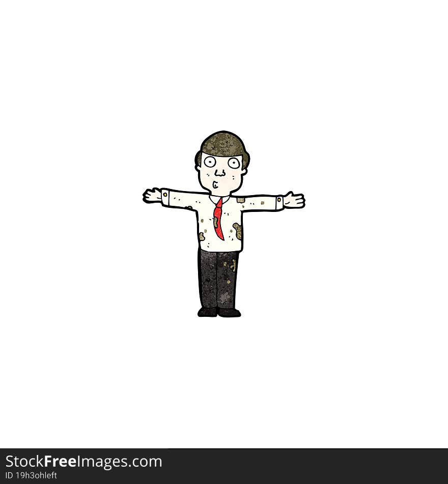 cartoon dirty businessman