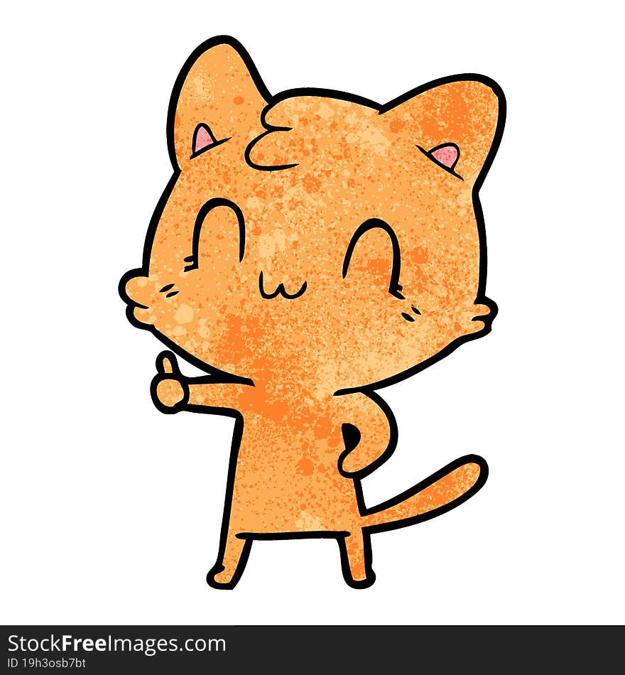 cartoon happy cat. cartoon happy cat