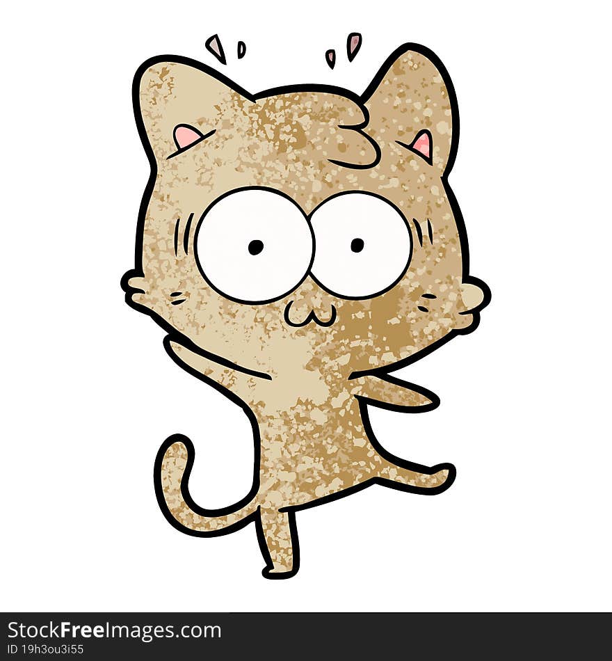 cartoon surprised cat. cartoon surprised cat