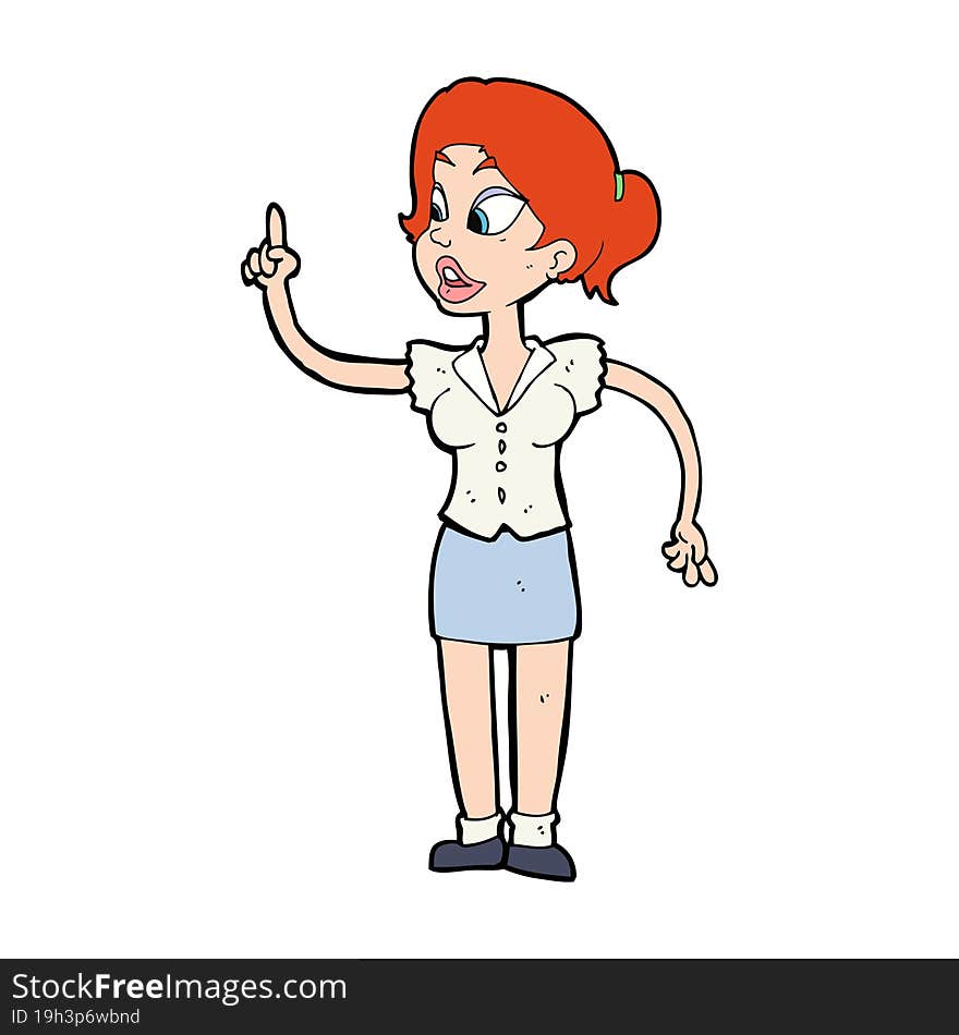 cartoon woman with great idea