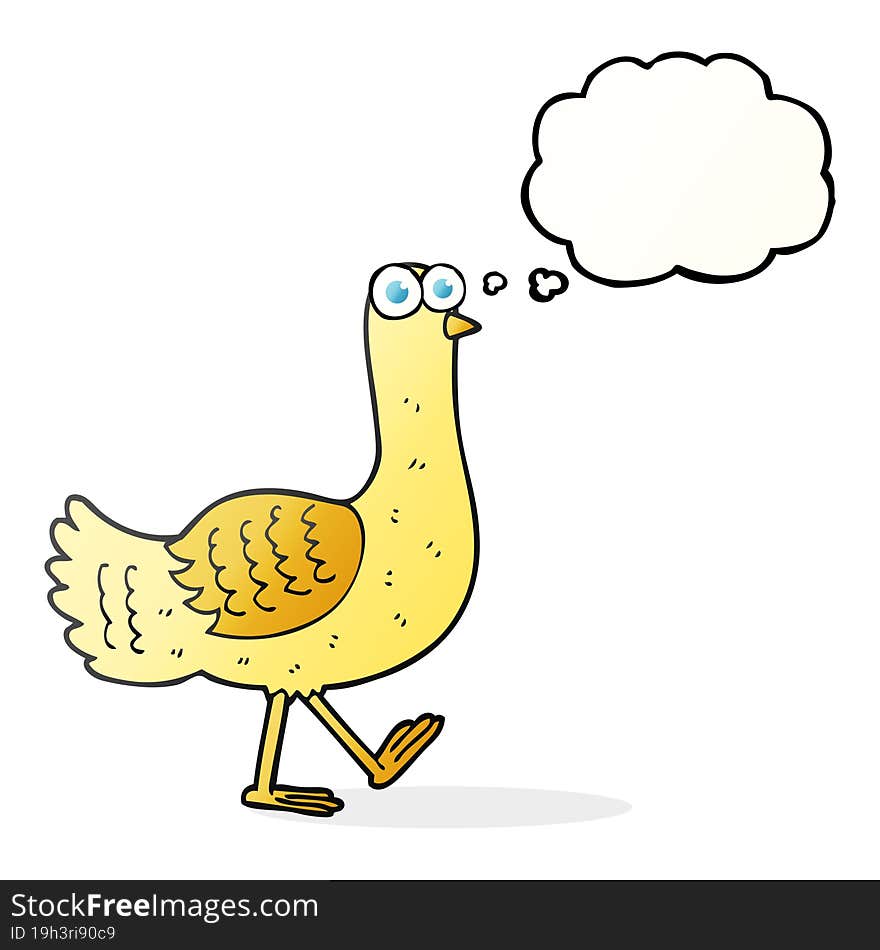 Thought Bubble Cartoon Bird