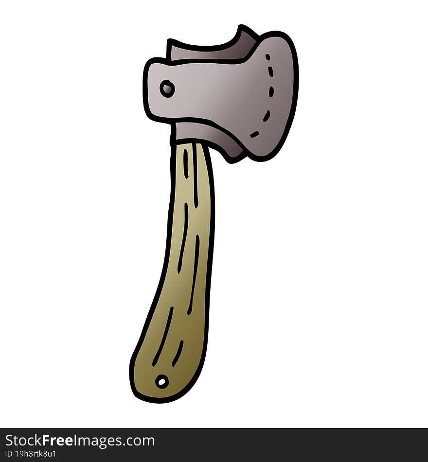 cartoon doodle long axe