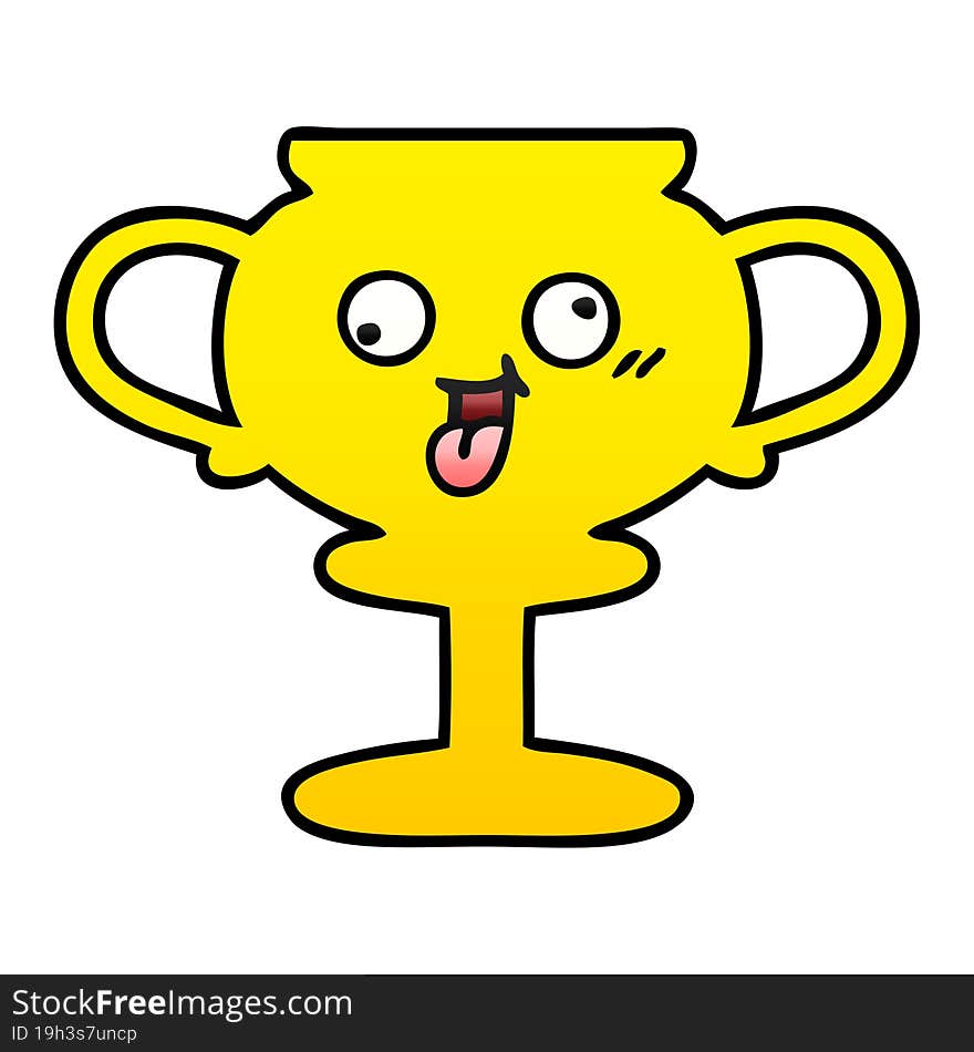 gradient shaded cartoon trophy